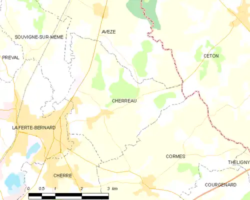 Detailkaart van de gemeente