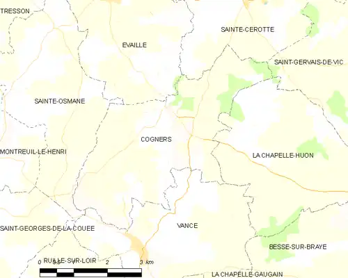 Detailkaart van de gemeente