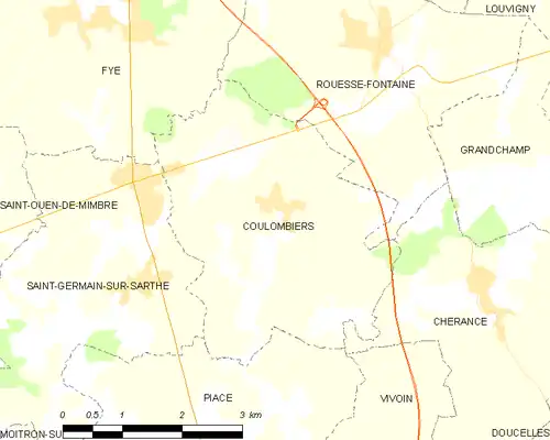 Detailkaart van de gemeente