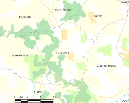 Detailkaart van de gemeente