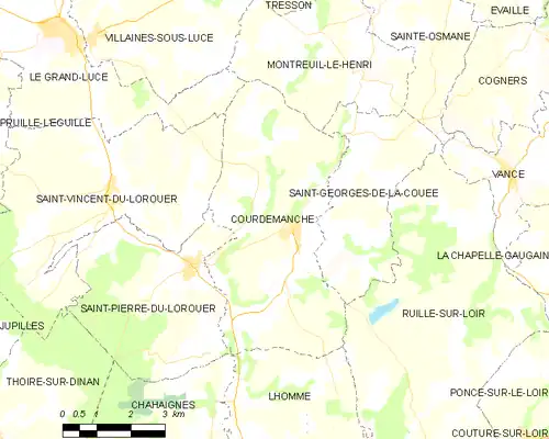 Detailkaart van de gemeente