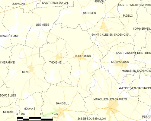 Detailkaart van de gemeente