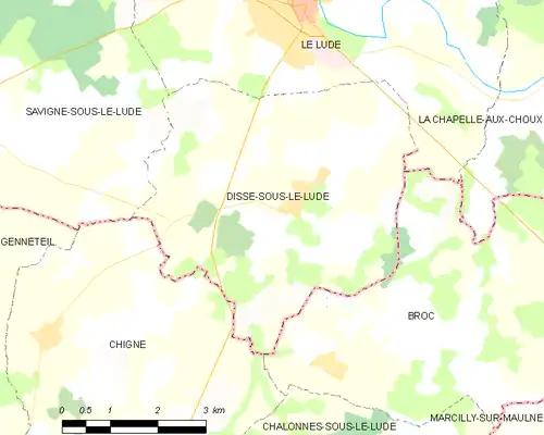 Detailkaart van de gemeente