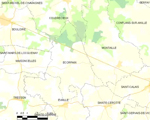 Detailkaart van de gemeente