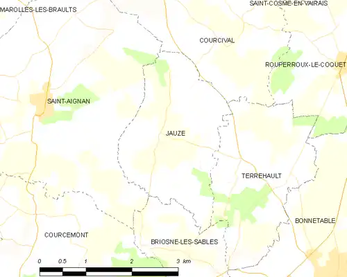 Detailkaart van de gemeente