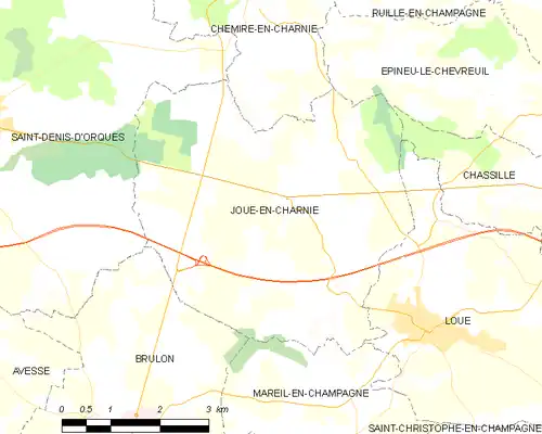 Detailkaart van de gemeente