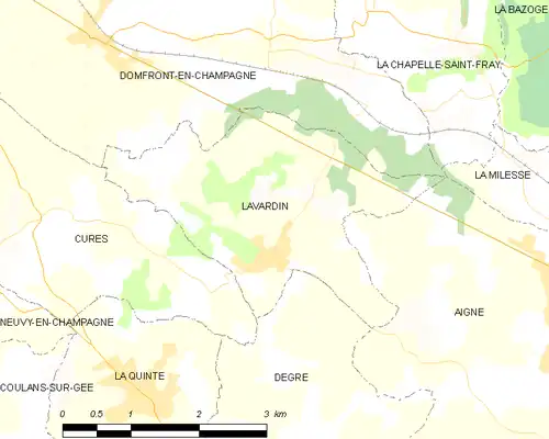 Detailkaart van de gemeente