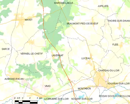 Detailkaart van de gemeente