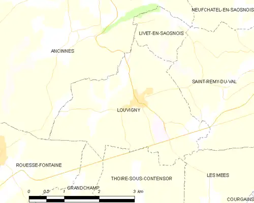 Detailkaart van de gemeente