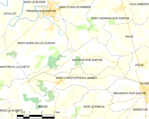 Detailkaart van de gemeente