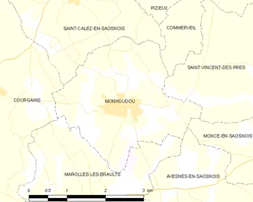 Detailkaart van de gemeente