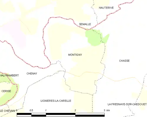 Detailkaart van de gemeente