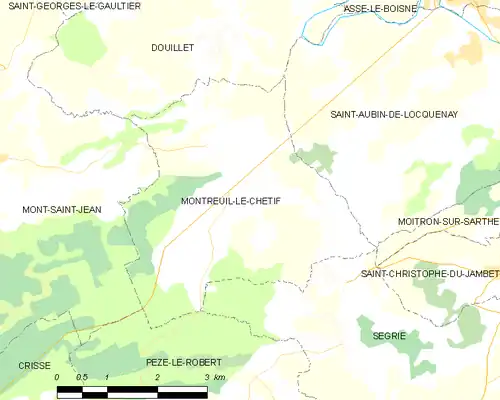 Detailkaart van de gemeente