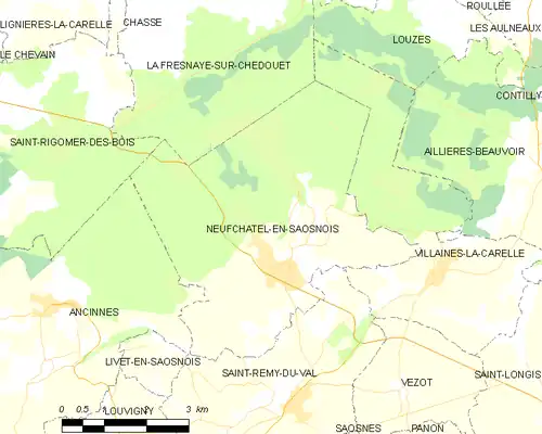 Detailkaart van de gemeente