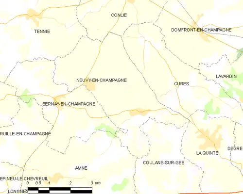 Detailkaart van de gemeente