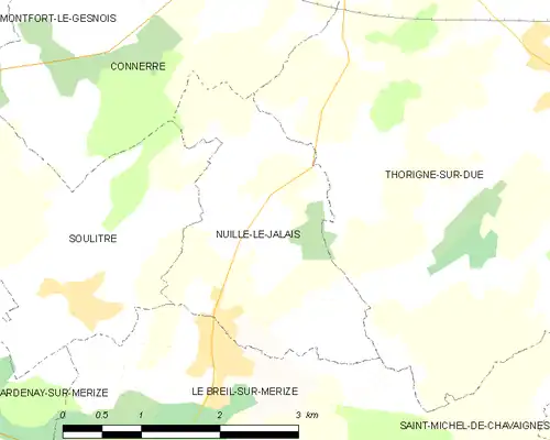 Detailkaart van de gemeente