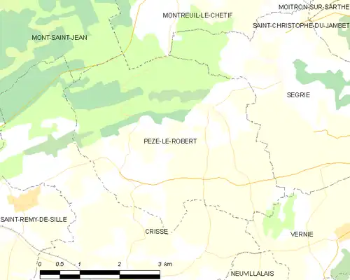 Detailkaart van de gemeente