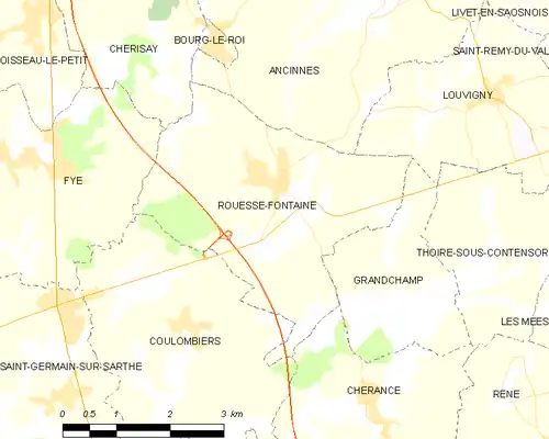 Detailkaart van de gemeente