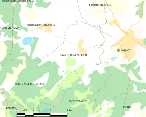 Detailkaart van de gemeente
