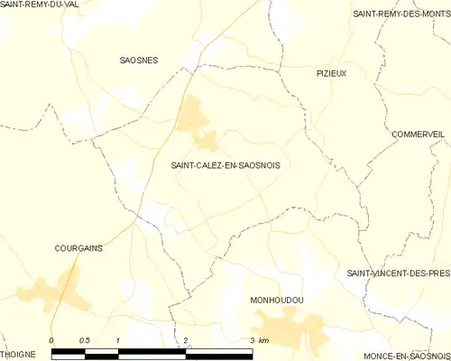 Detailkaart van de gemeente
