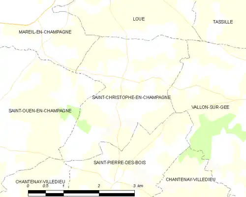 Detailkaart van de gemeente