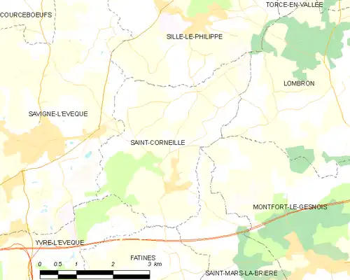 Detailkaart van de gemeente