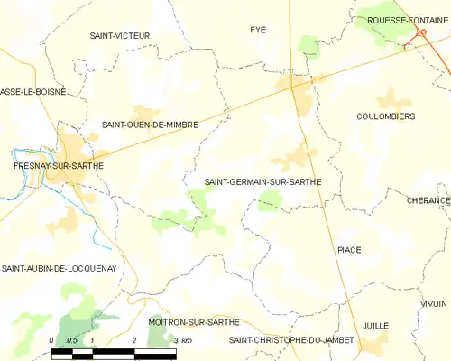 Detailkaart van de gemeente