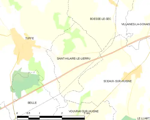 Detailkaart van de gemeente