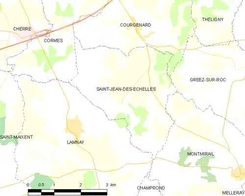 Detailkaart van de gemeente