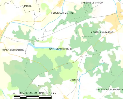 Detailkaart van de gemeente