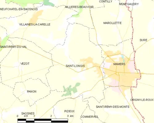 Detailkaart van de gemeente