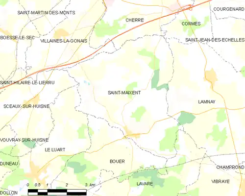 Detailkaart van de gemeente