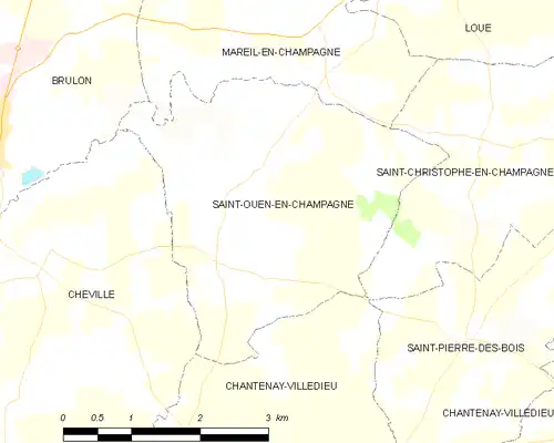 Detailkaart van de gemeente