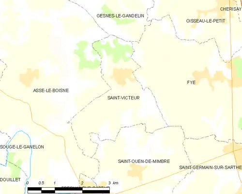 Detailkaart van de gemeente