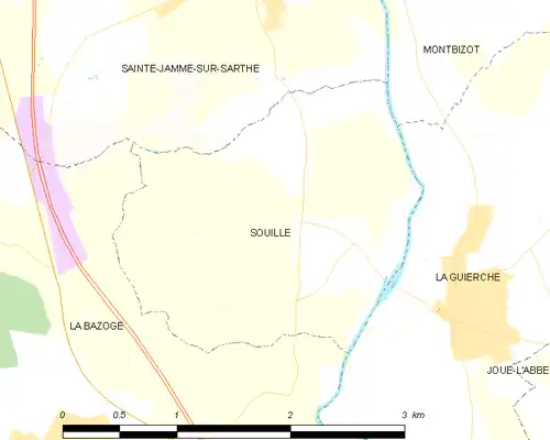 Detailkaart van de gemeente