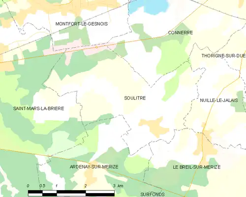 Detailkaart van de gemeente