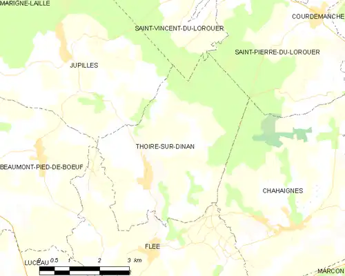 Detailkaart van de gemeente