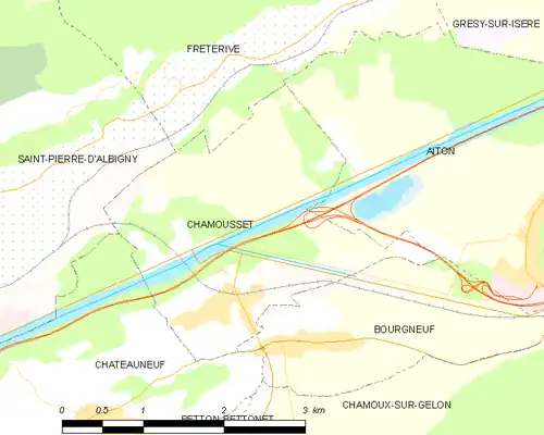 Detailkaart van de gemeente