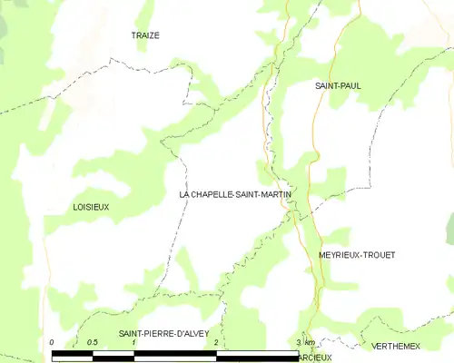 Detailkaart van de gemeente