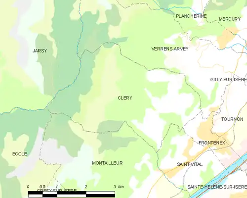 Detailkaart van de gemeente