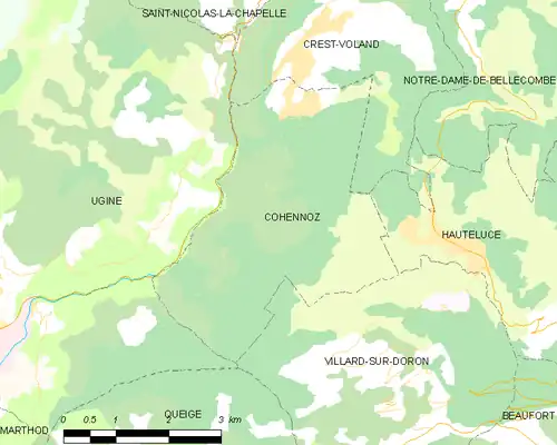 Detailkaart van de gemeente