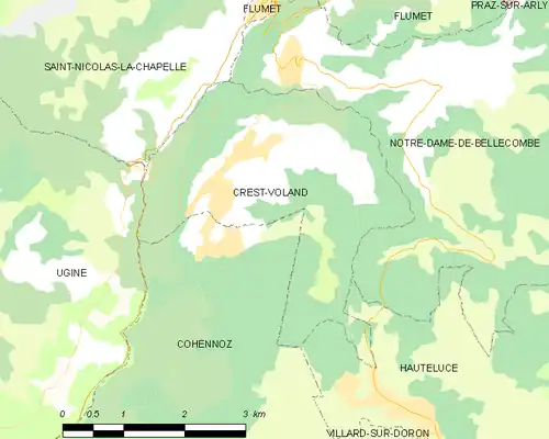 Detailkaart van de gemeente