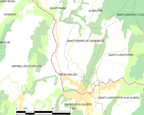 Detailkaart van de gemeente