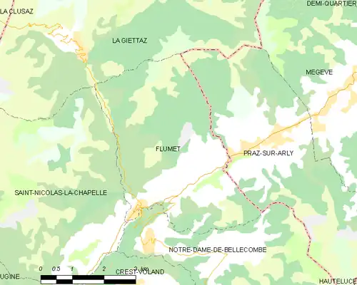 Detailkaart van de gemeente