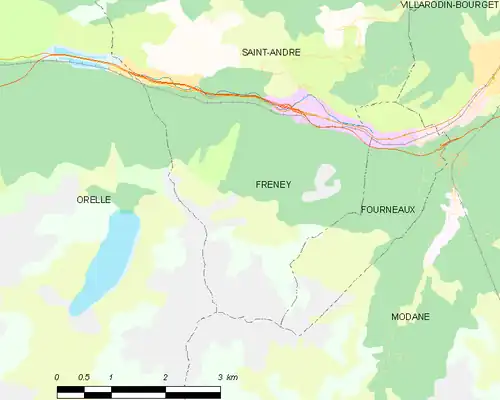 Detailkaart van de gemeente