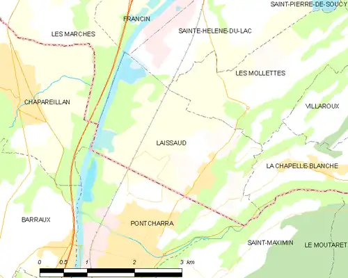 Detailkaart van de gemeente