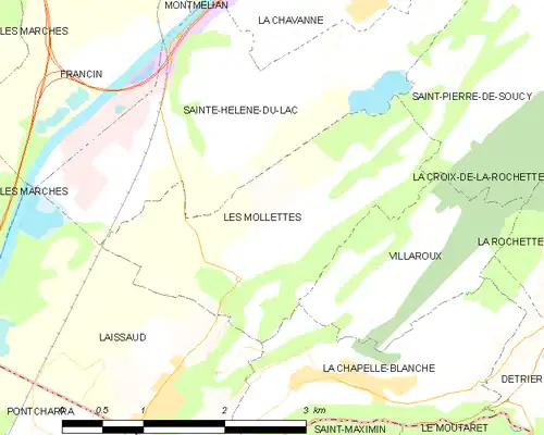 Detailkaart van de gemeente
