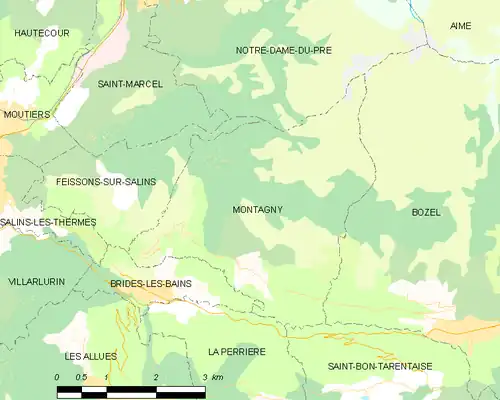 Detailkaart van de gemeente