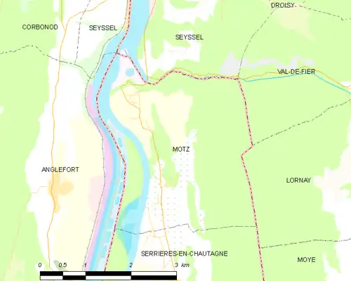 Detailkaart van de gemeente