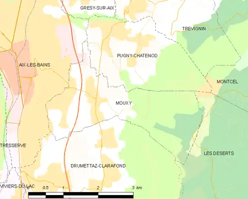 Detailkaart van de gemeente